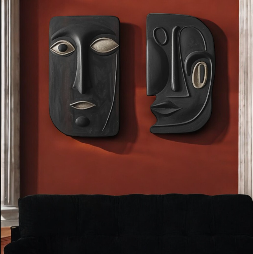Solstice Duo | Bohem 2 Parça 3D Duvar Heykeli Seti