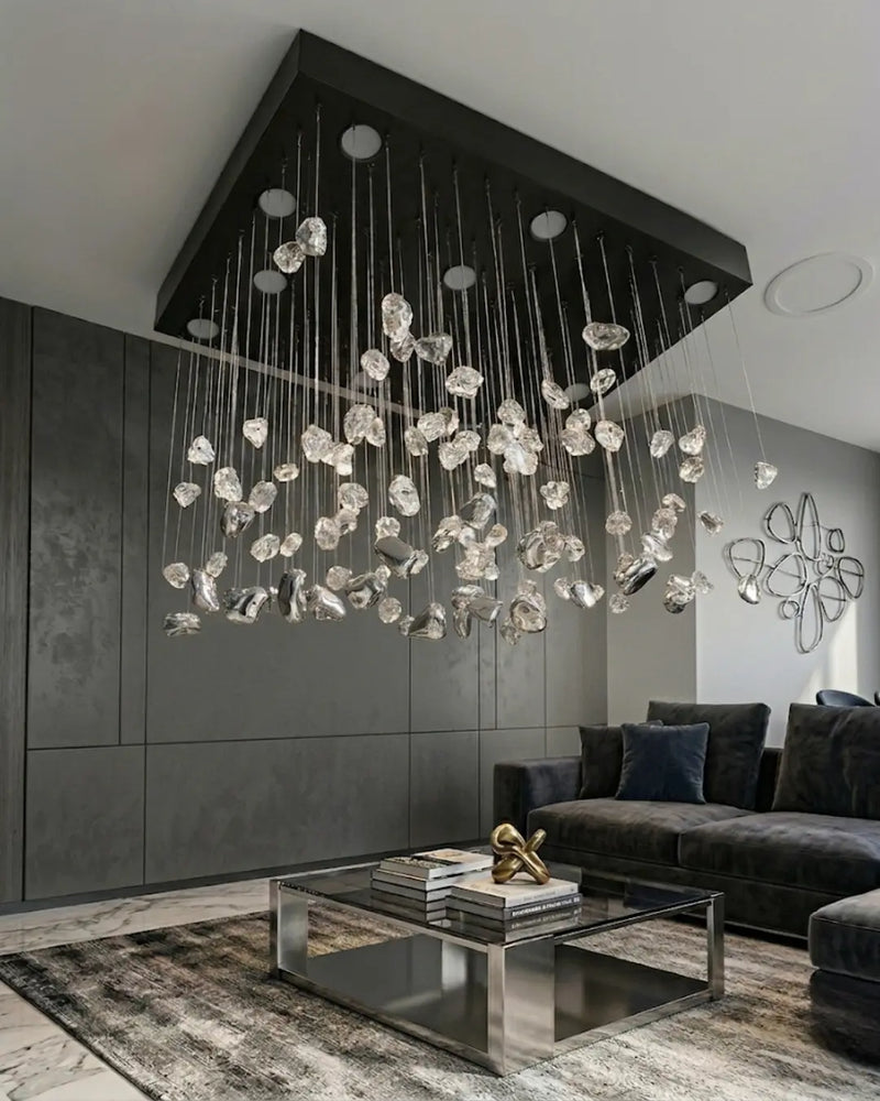 Lithora Chandelier | Doğal Taş Dokulu Özel Tasarım Avize