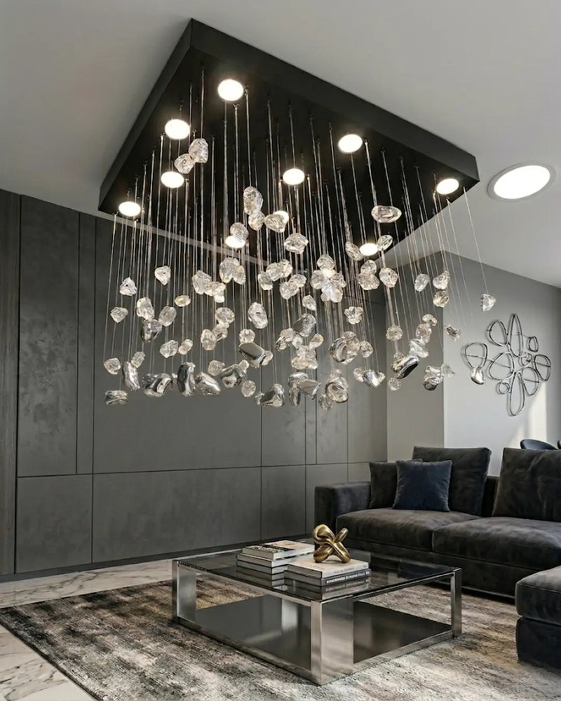 Lithora Chandelier | Doğal Taş Dokulu Özel Tasarım Avize