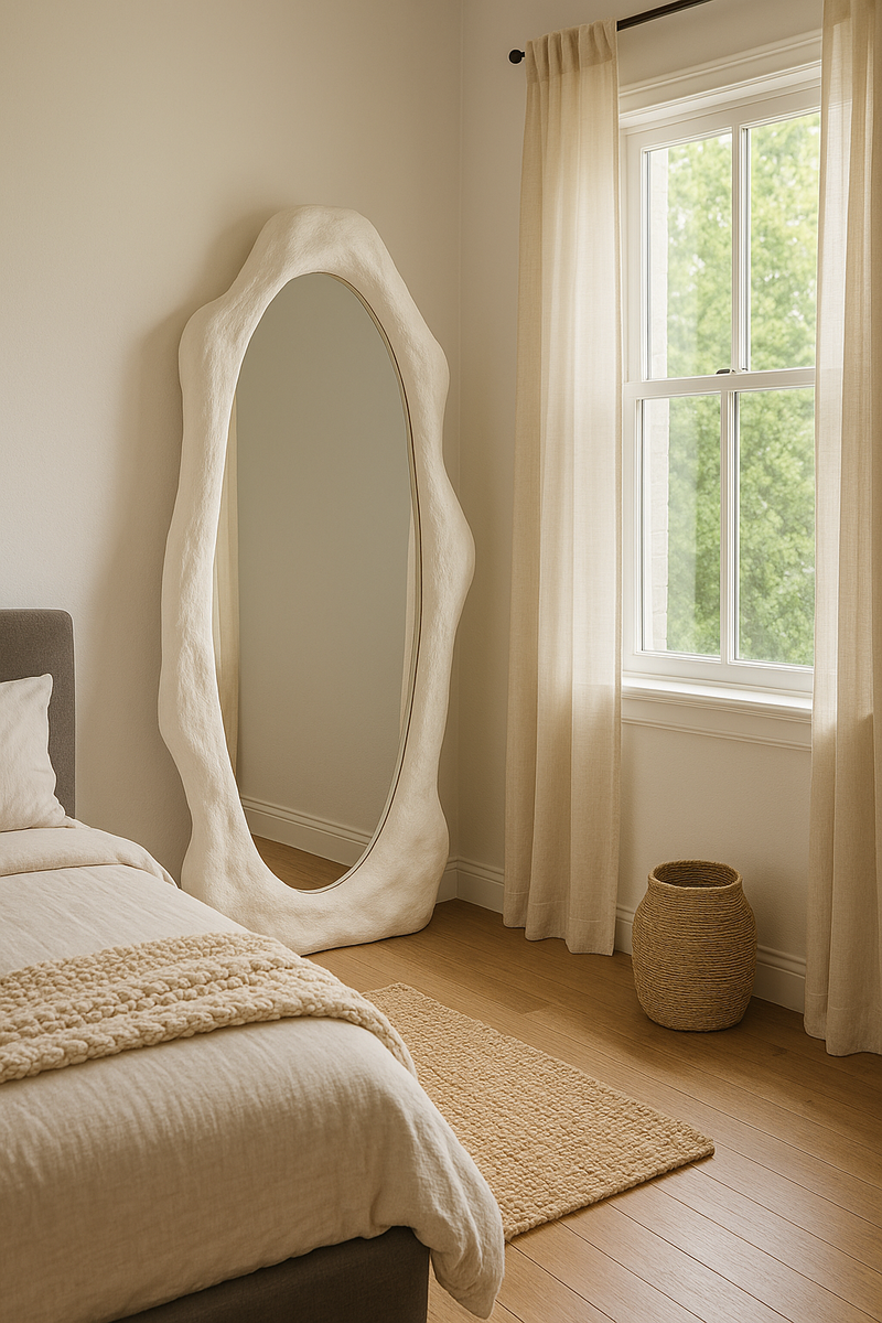 Ellipse 180 | Modern Oval Formlu Heykelsi Boy Aynası