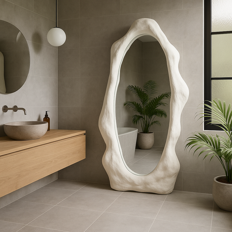 Ellipse 180 | Modern Oval Formlu Heykelsi Boy Aynası