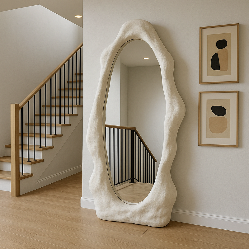 Ellipse 180 | Modern Oval Formlu Heykelsi Boy Aynası