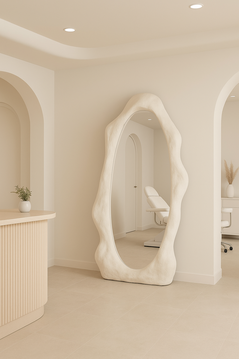 Ellipse 180 | Modern Oval Formlu Heykelsi Boy Aynası