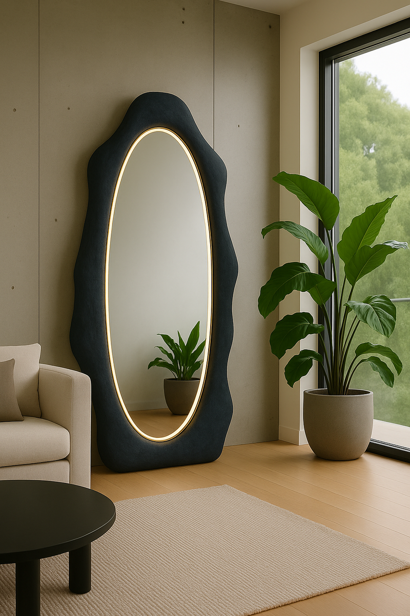 Ellipse 180 | Modern Oval Formlu Heykelsi Boy Aynası