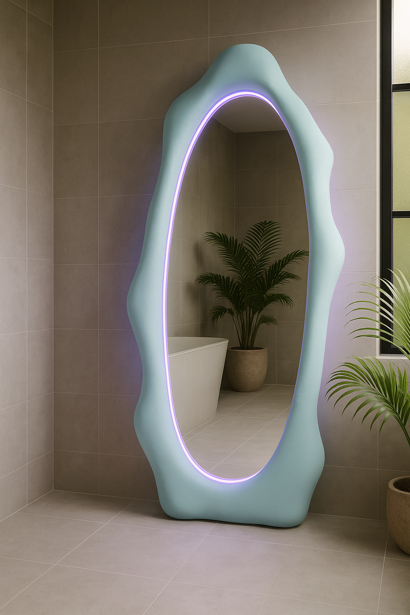 Ellipse 180 | Modern Oval Formlu Heykelsi Boy Aynası