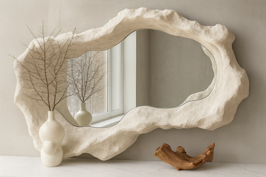 Halo Mirror 120 | Organik Formlu LED Işıklı Heykelsi Ayna