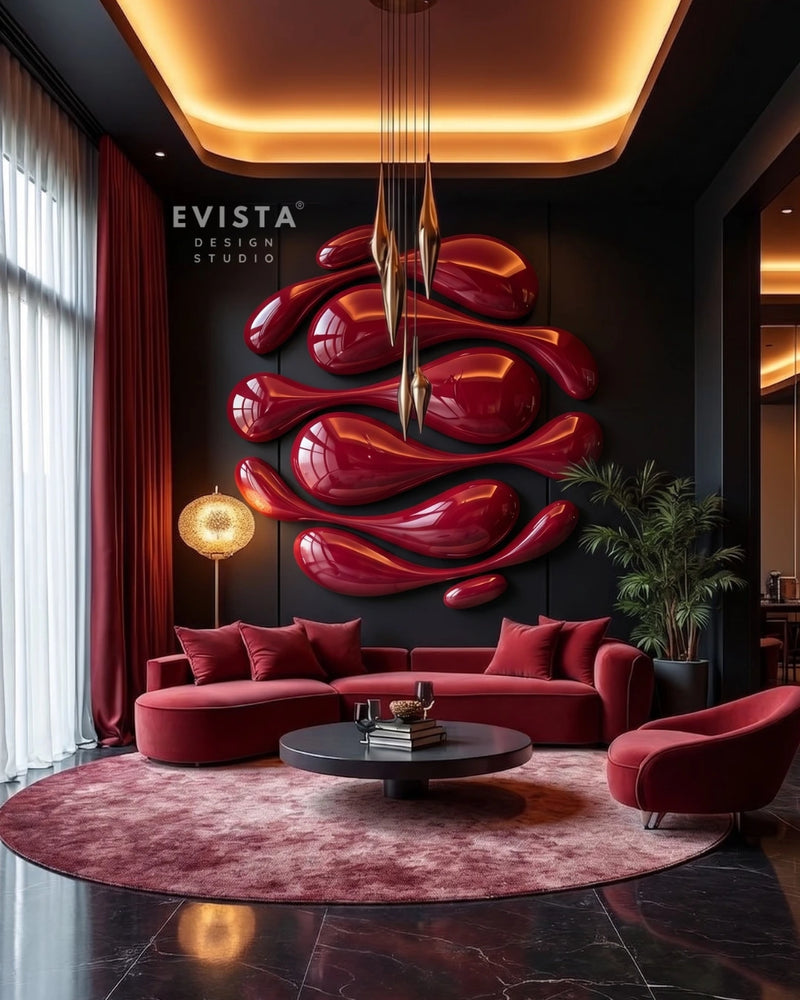 Azure Eclipse Abstract Wall Sculpture