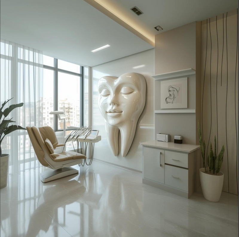 Dental Relief I | Diş Klinikleri İçin Modern 3D Duvar Heykeli