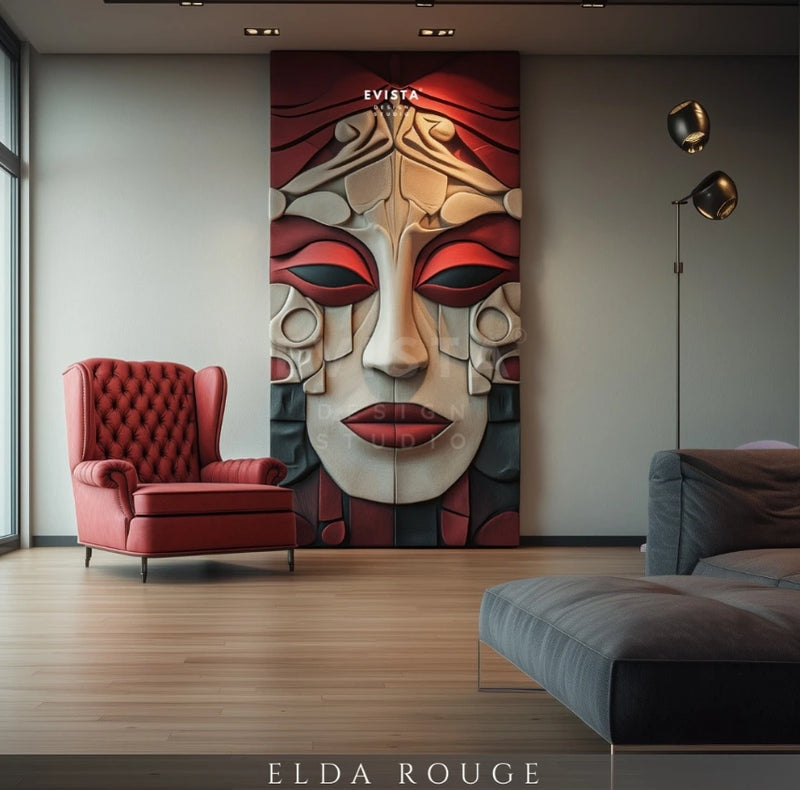 Elda Rouge Duvar Heykeli