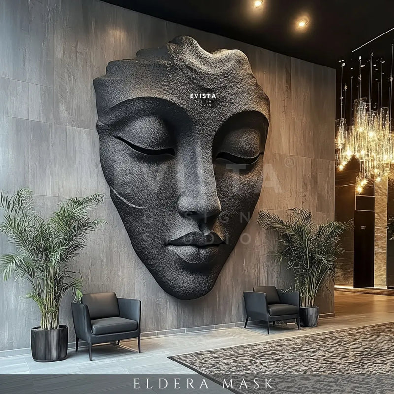 Eldera Duvar Mask Duvar Heykeli