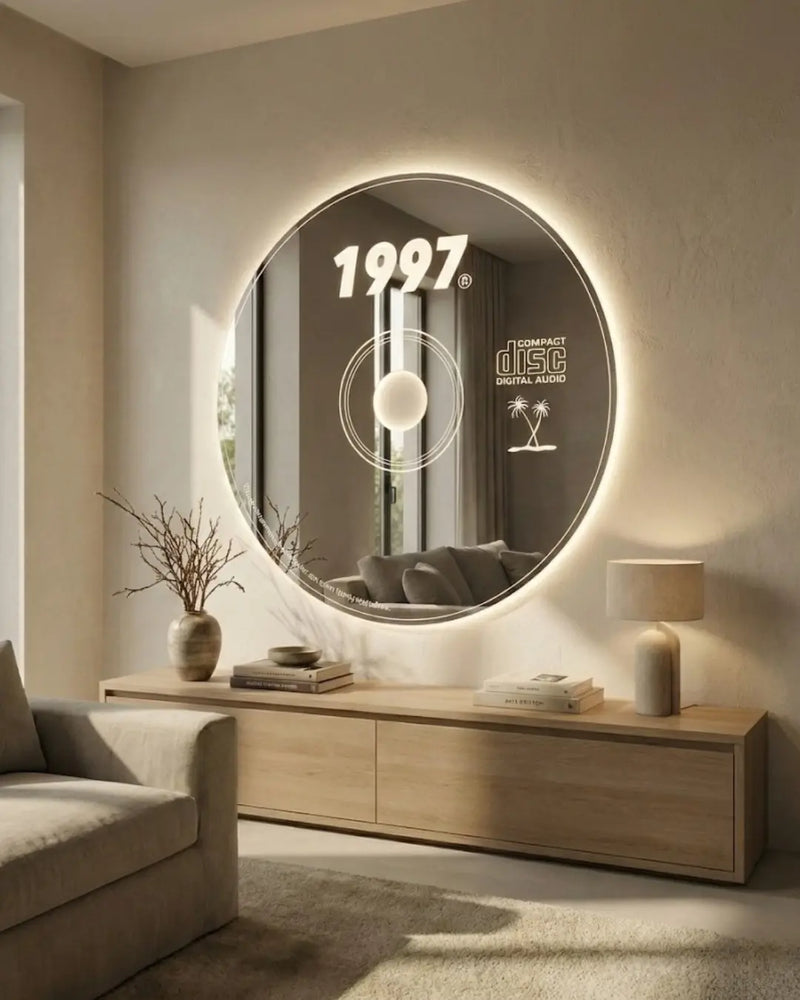Disc 90 | CD Formlu Dekoratif Duvar Aynası