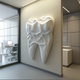 Dental Relief IV | Diş Klinikleri İçin 3D Duvar Heykeli (2 Farklı Boyut Seçeneği)