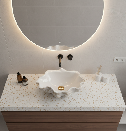 Shellis | Mimari İstiridye Formlu Çanak Lavabo