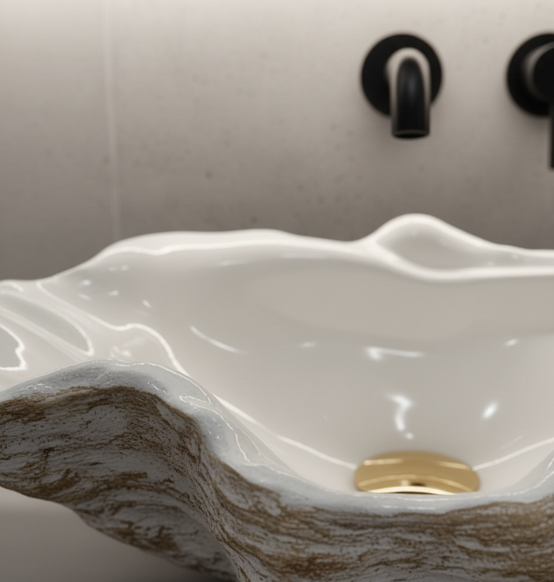Shellis | Mimari İstiridye Formlu Çanak Lavabo