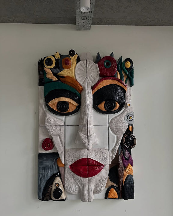 vortex duvar mask duvar heykeli