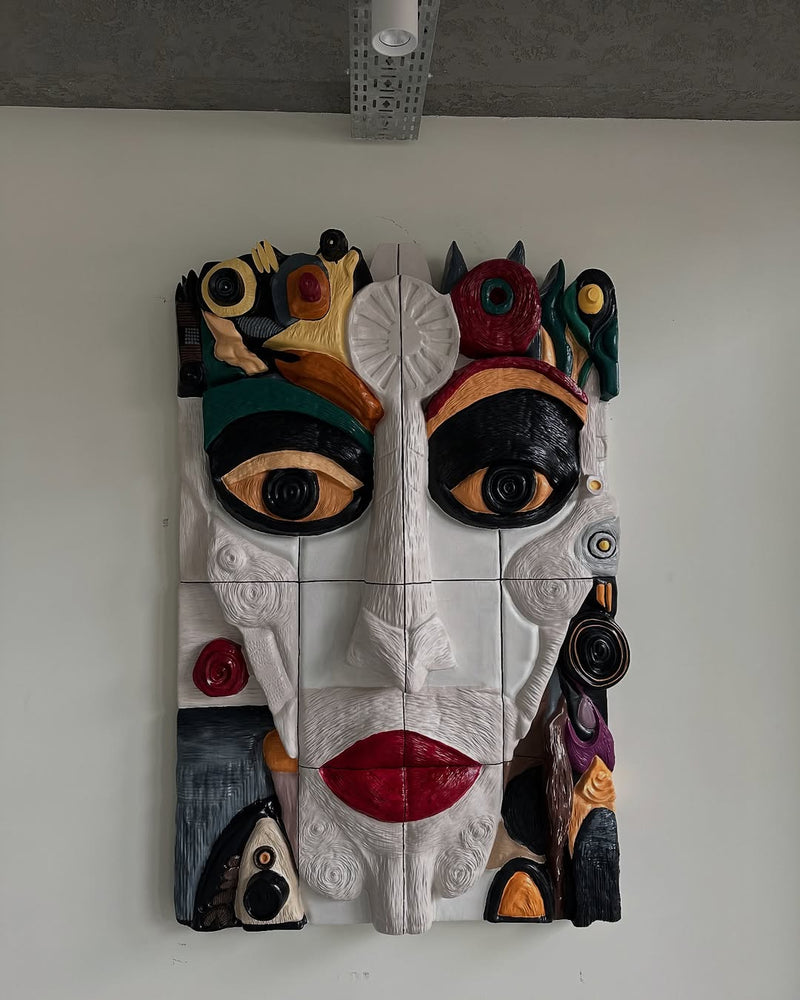 vortex duvar mask duvar heykeli