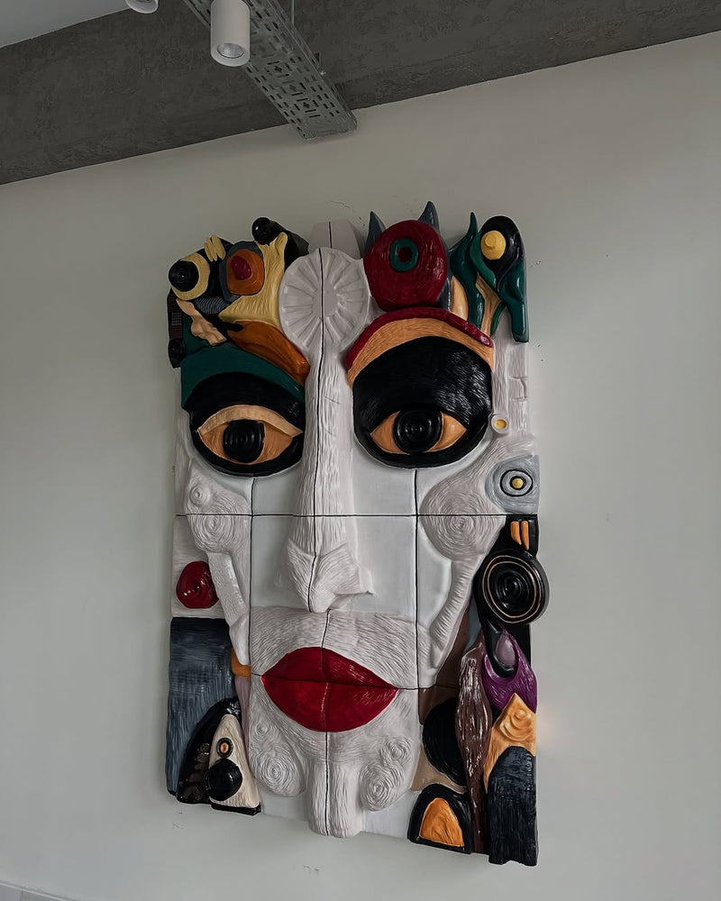 vortex duvar mask duvar heykeli