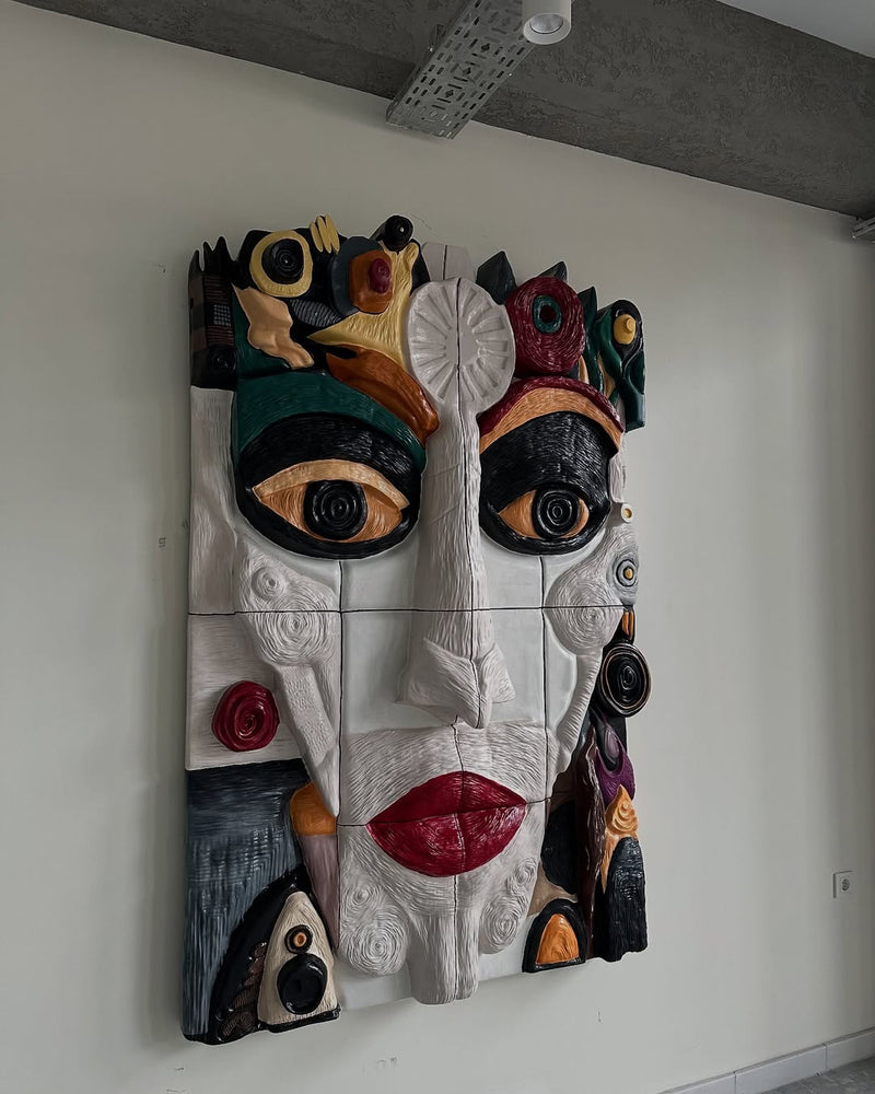 vortex duvar mask duvar heykeli